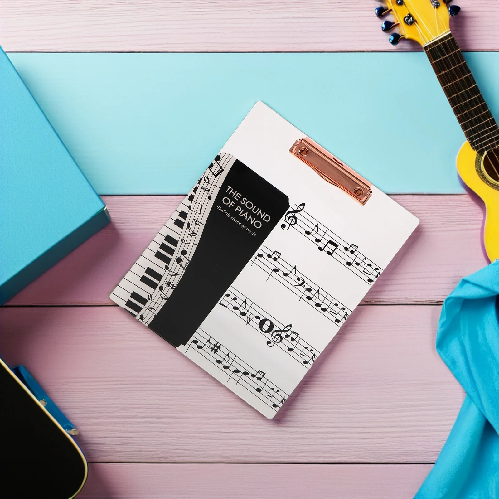 

Music Binder Organizer Acrylic Sheet Music Holder for Piano Choir Sax Versatile Use Writing Pad Clip Enhanced Learning