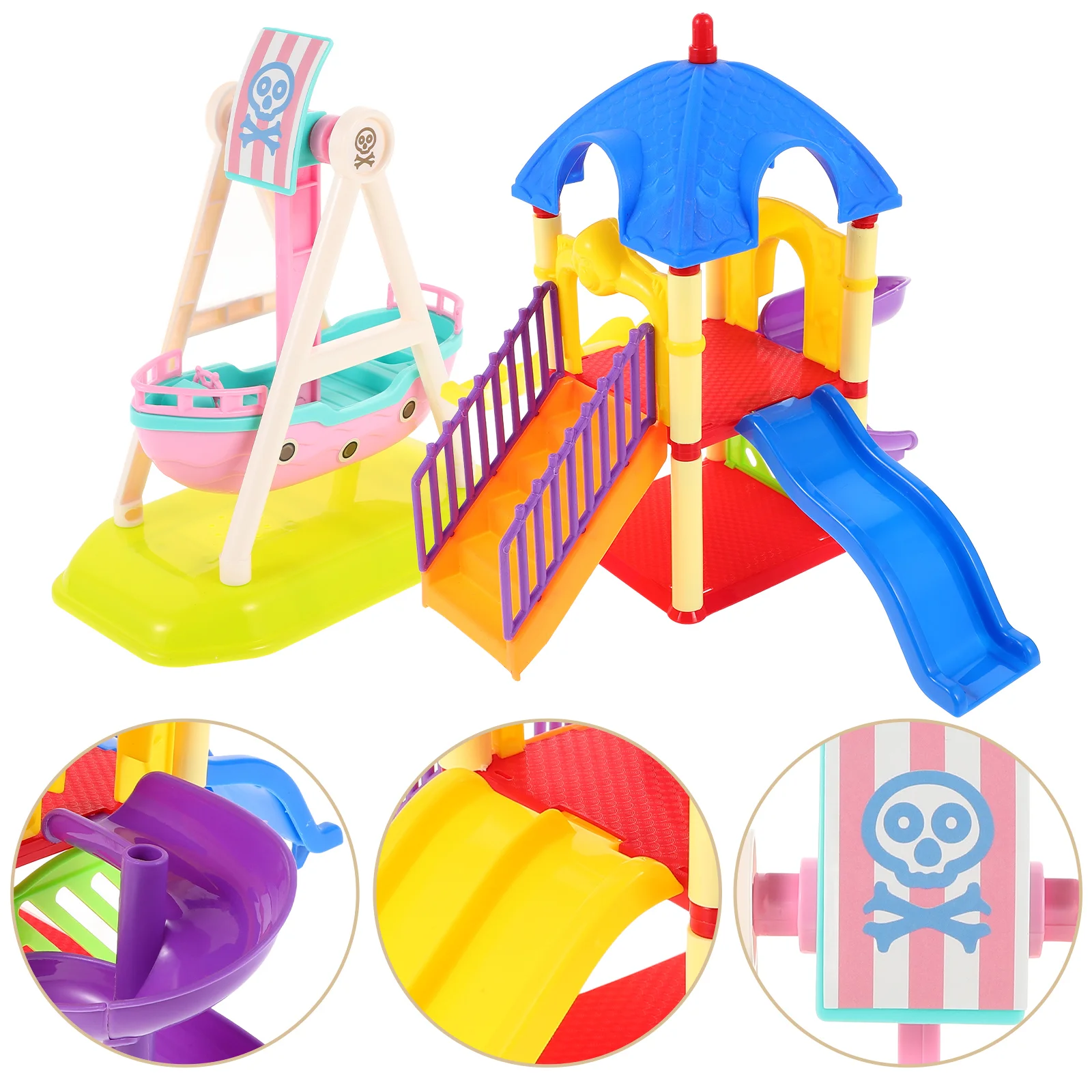 Maison de course l'inventaire pour enfants, accessoires de construction, modèle de scène pour enfants, aire de jeux, jouets, 2 pièces