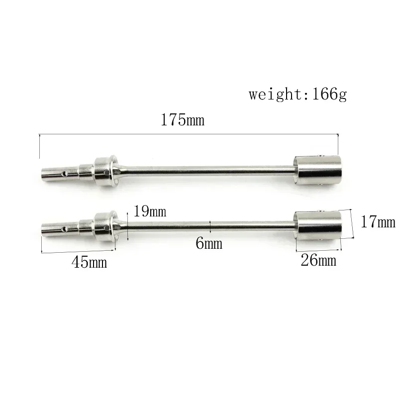 4 pcs/2 pcs Stalen Aandrijfas CVD Aandrijfas en Drive Cup voor E-Revo 2.0 VXL 86086-4 1/10 RC Auto Upgrade Onderdelen Accessoires