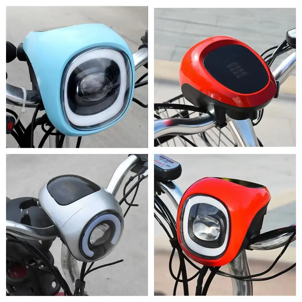 Electric Vehicle Instrument Headlight - 48V-60V Integrated Horn/Power Display LED Daytime Running Light E-Bikes Accessory