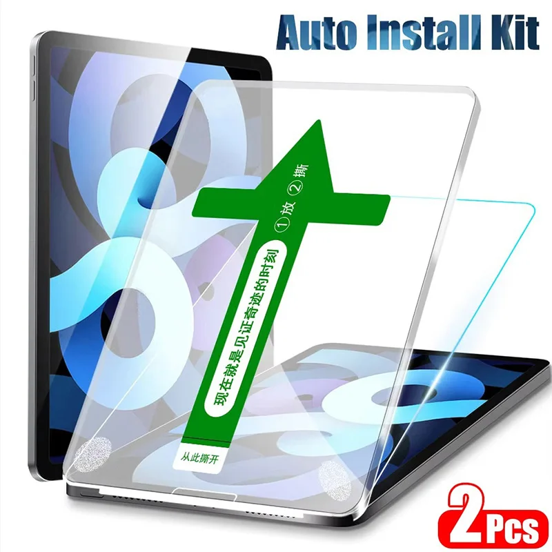 

2Pcs Tempered Glass Screen Protector For iPad Pro 13 12.9 Air 5 4 13 11 M4 M3 M2 A16 11th 10th Generation 9th 8th 7th Mini 6 7