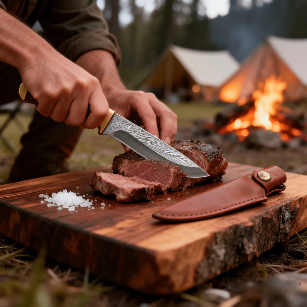 1,2pcs Sharp Fruit Knife Outdoor Boning Knife Lamb Chop-Knife Ultra Sharp Stainless Steel Multifunction BBQ Knife Cutting-Knife view 5