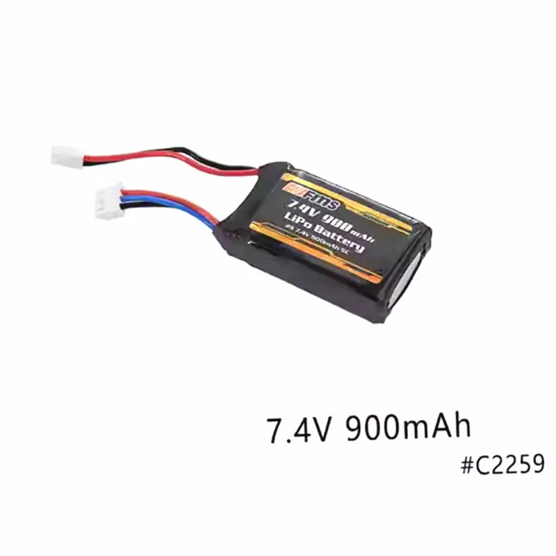 FMS Battery 900mAh 2s 7.4v Battery For 1/18 RC Car 1:18 FCX18 LC80 C2259 1/12 RC Car