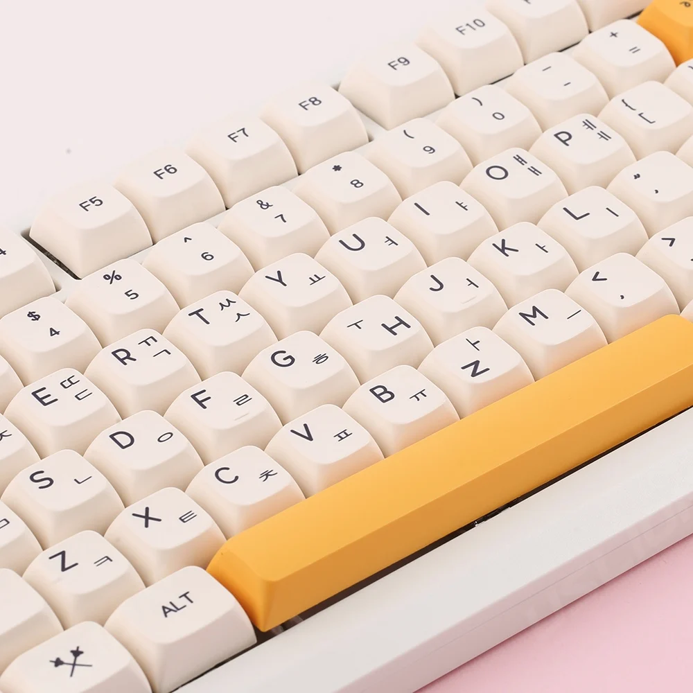 140 Keys Cute Honey Milk PBT Keycaps XDA Profile Dye Sublimation For Cherry MX Switches Mechanical Korean Japanese Keyboard Caps