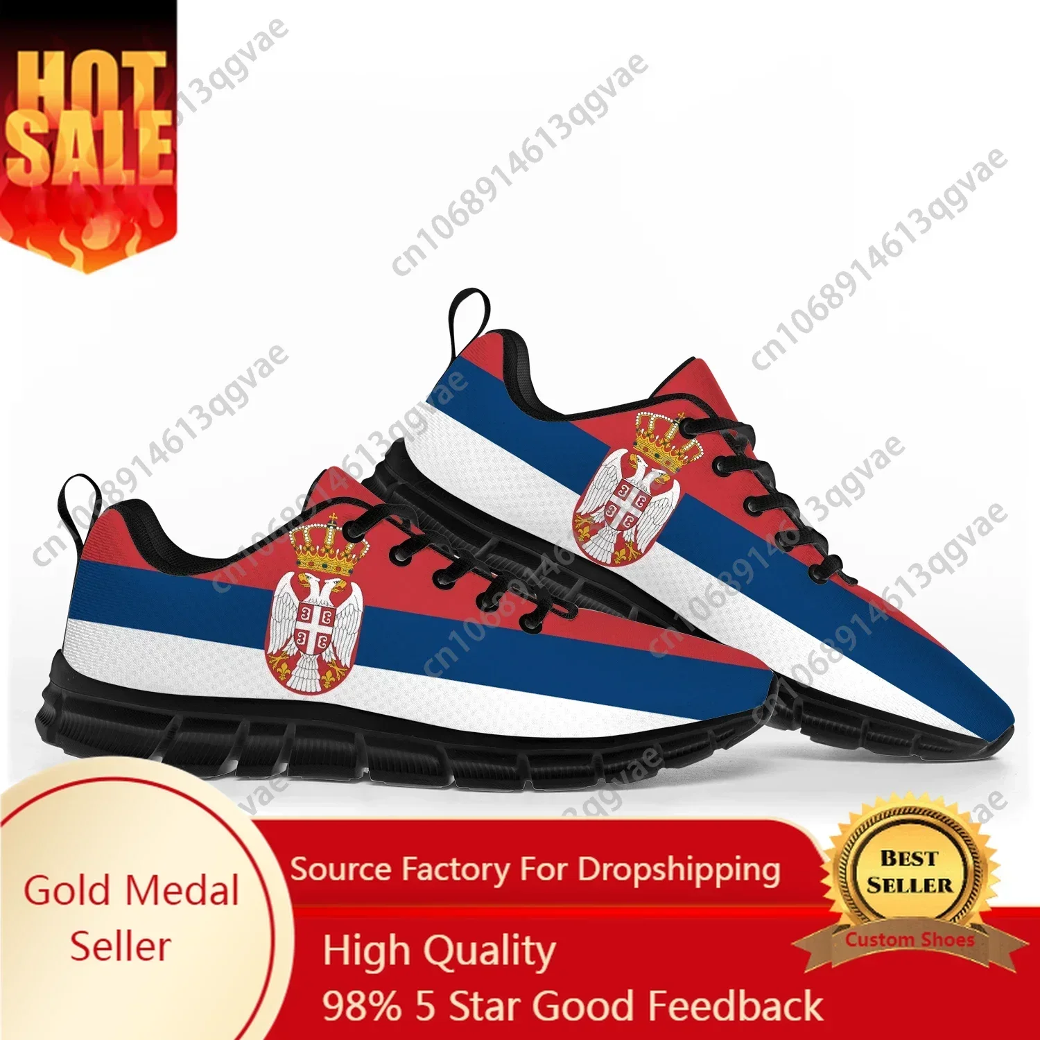 العلم الصربي أحذية رياضية رجل إمرأة مراهق أحذية رياضية مريحة صربيا أحذية زوجين عادية مخصصة عالية الجودة