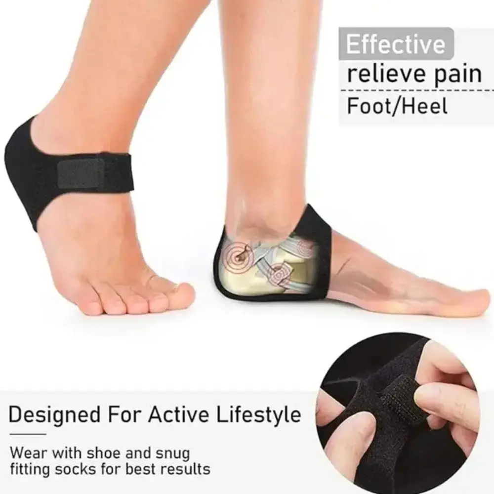 Adjustable Straps Silicone Heel Pads Gel Material Support Cushion Heel Inserts Shock Absorption Heel Socks Leg Pressure