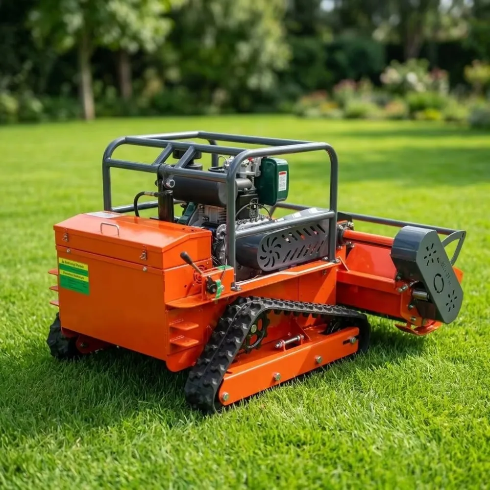 Electric Start Lawn Mower Remote Control Grass Cutter Machine for Agricultural Farm Orchard Garden and Slope Mowing