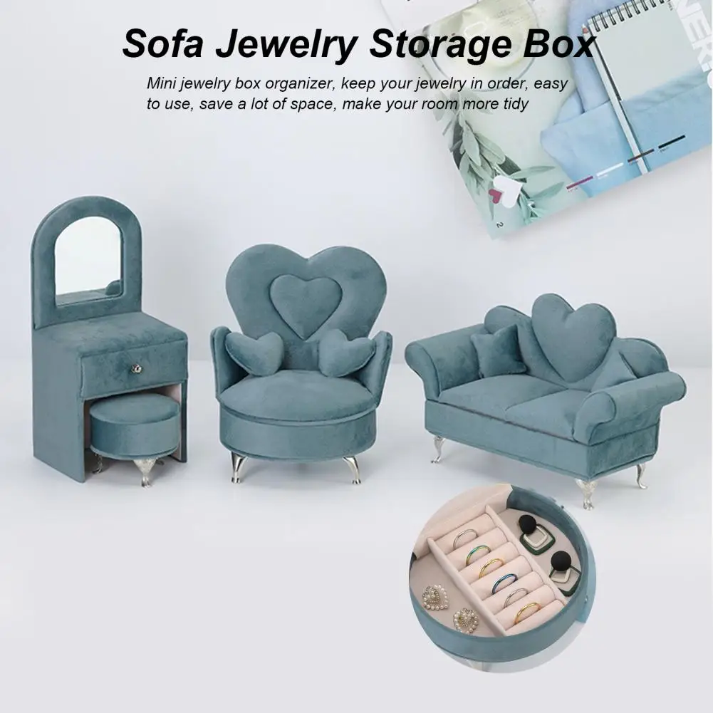 

Storage Box Mini Soft Decoration Storing Bracelets Various Style Velvet Fabric Jewelry Display Holder Dressing Table Jewelry Box