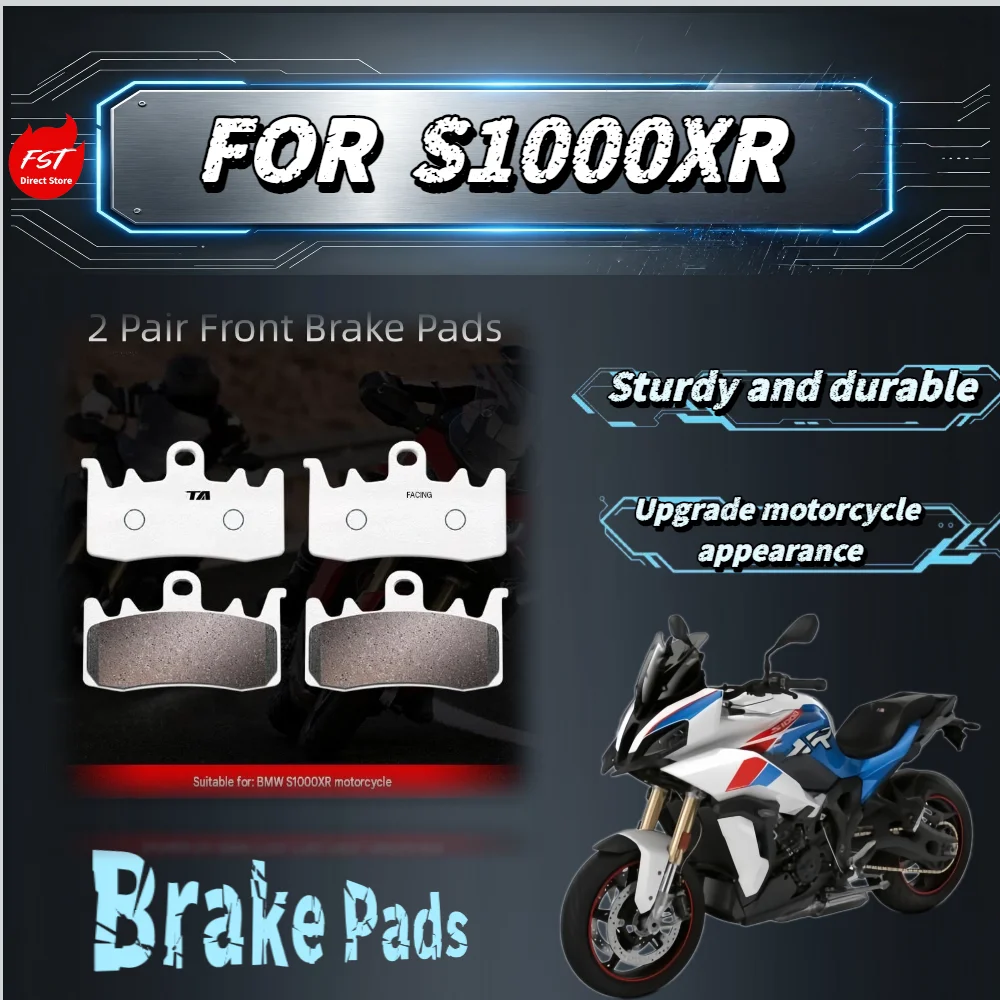 For S1000XR Carbon Copper Based Brake Pads Silent Comfort Braking Low Disc Wear Stable Friction High Speed Motorcycle Brake Pads