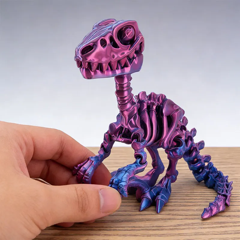 3D Printing Tyrannosaurus Rex Skeleton Model Articulated with Movable Joints Desktop Display Dinosaur Home Decor Surprise Gift I