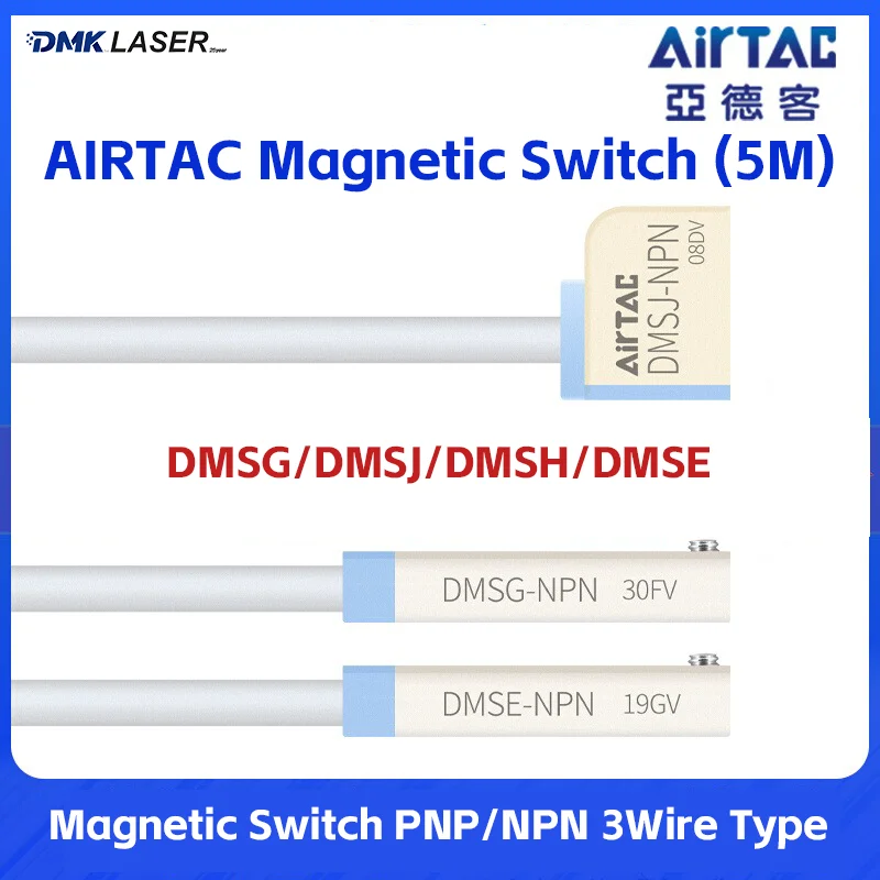 Sensor AirTAC de tres cables NPN 3 cables PNP interruptor magnético electrónico DMSG/DMSH/DMSE/DMSJ-N P020