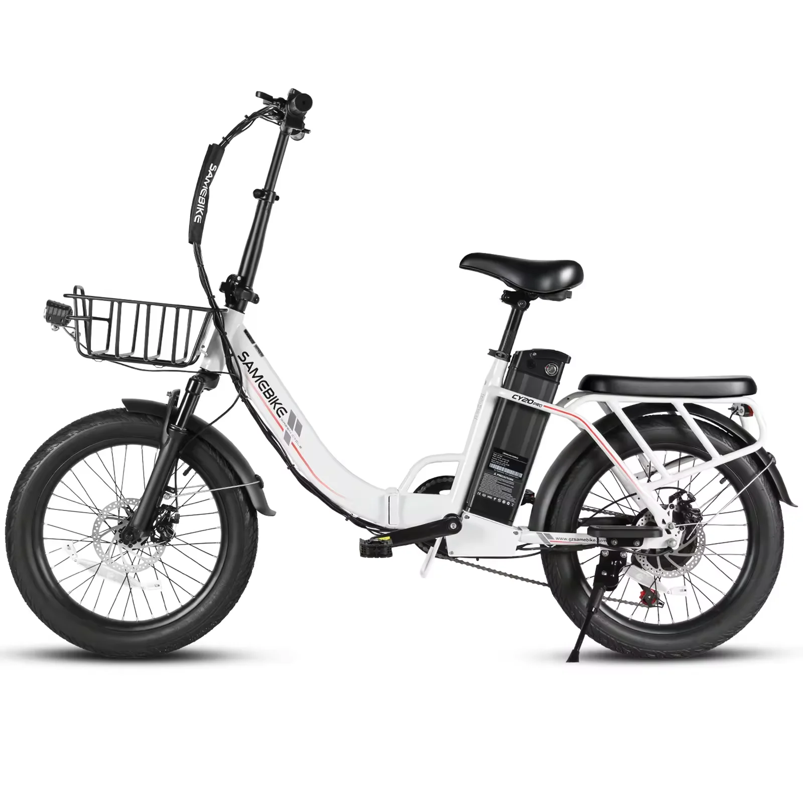 SAMEBIKE 500W Electric Bike for Adults 48V13Ah Removable Battery Foldable 20 Inch Fat Tire Urban Commuting CY20 POR E-Bike image 4