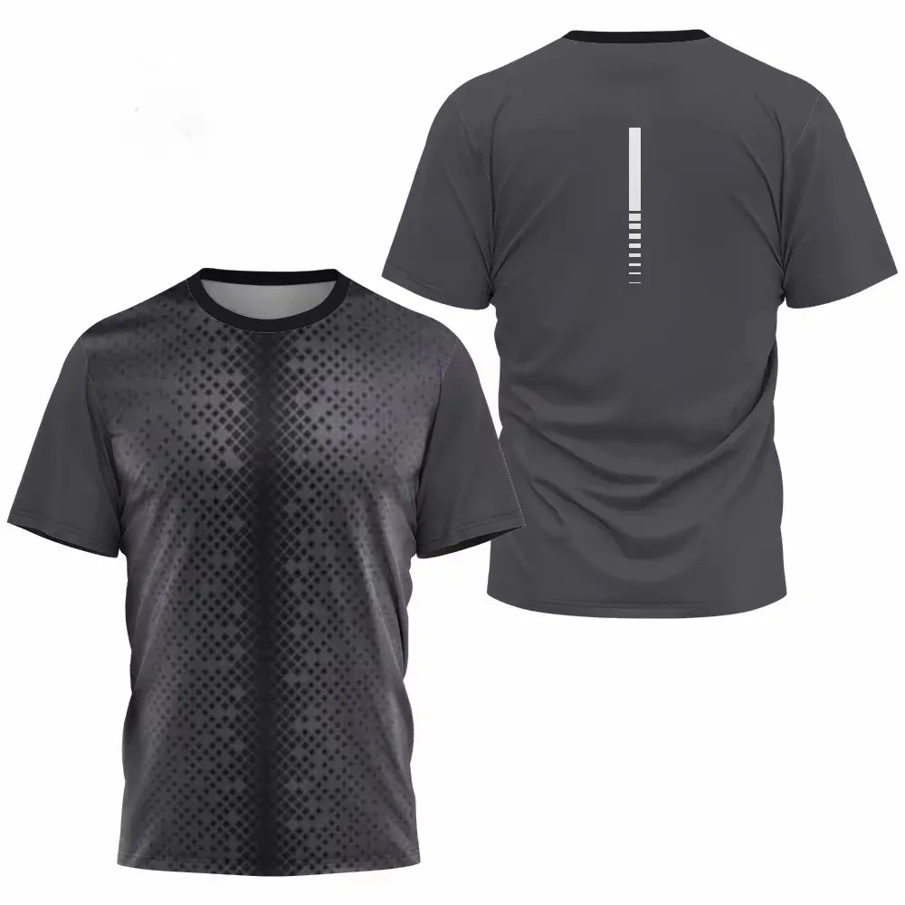 Men's Soccer Jersey, Gradient Chevron Geometric Print Short Sleeve Football T Shirt, Quick Dry Athletic Sports Tee for Training
