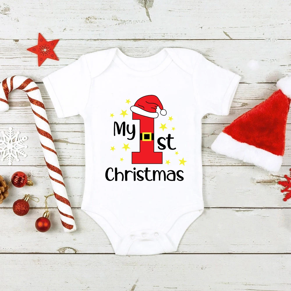 My 1st Christmas Baby Romper Newborn Infant Boys Girls Jumpsuit Santa Claus Christmas Rompers Costume Xmas Gift Baby Clothing