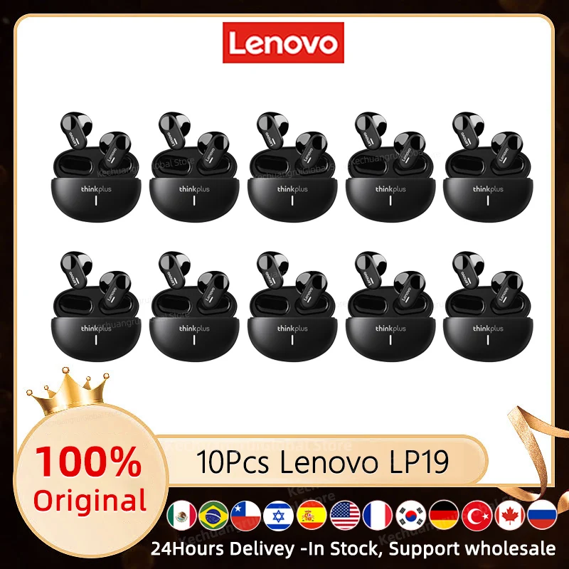 

10 шт. оригинальные Lenovo LP19 TWS беспроводные Bluetooth 5,1 наушники 5 шт. LenovoLP19 Hi-Fi наушники спортивные наушники-вкладыши гарнитура микрофон