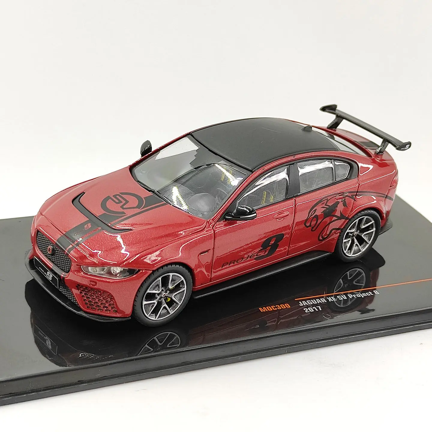 Diecast IXO 1:43 Scale Jaguar XE SV Project 8 2017 Alloy Car Model