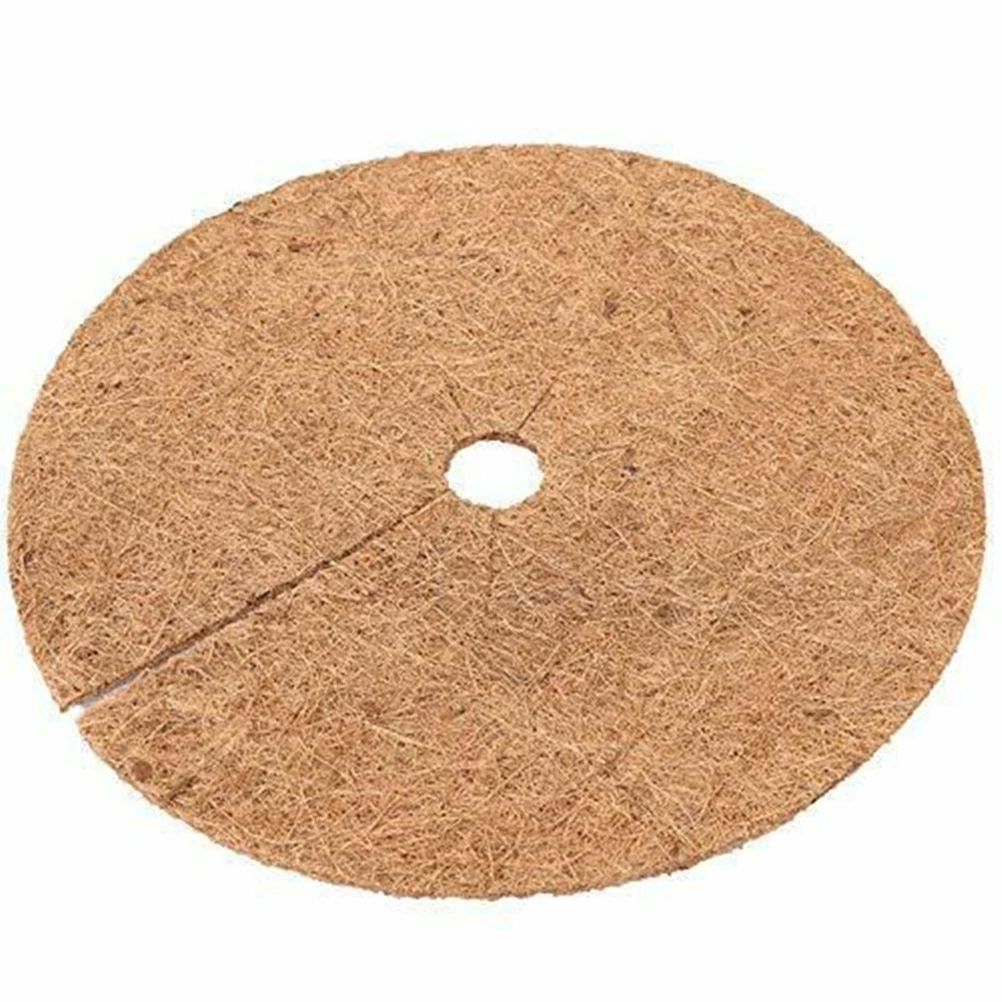 6pcs Coconut Shell Fiber Plant Anti-weed Mat Potted Soil Moisturizing Covering Film Tree Trunk Protector 30cm Size