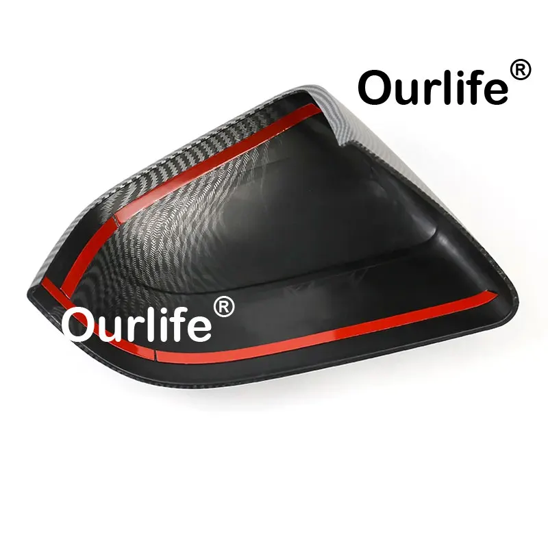 For Tesla Model YL 2026 2027 Carbon Fiber Look ABS Mirror Decorative Car Side Mirror Protective Cap Modification Accessories view 6