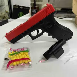 G17 Pistol Manual Majalah Bawah Busa Peluru Lembut Pistol Mainan Peluncur Airsoft Senjata Permainan Menembak CS untuk Hadiah Anak Laki-laki 10 senjata mini glock 17 penjualan terbaik - №
