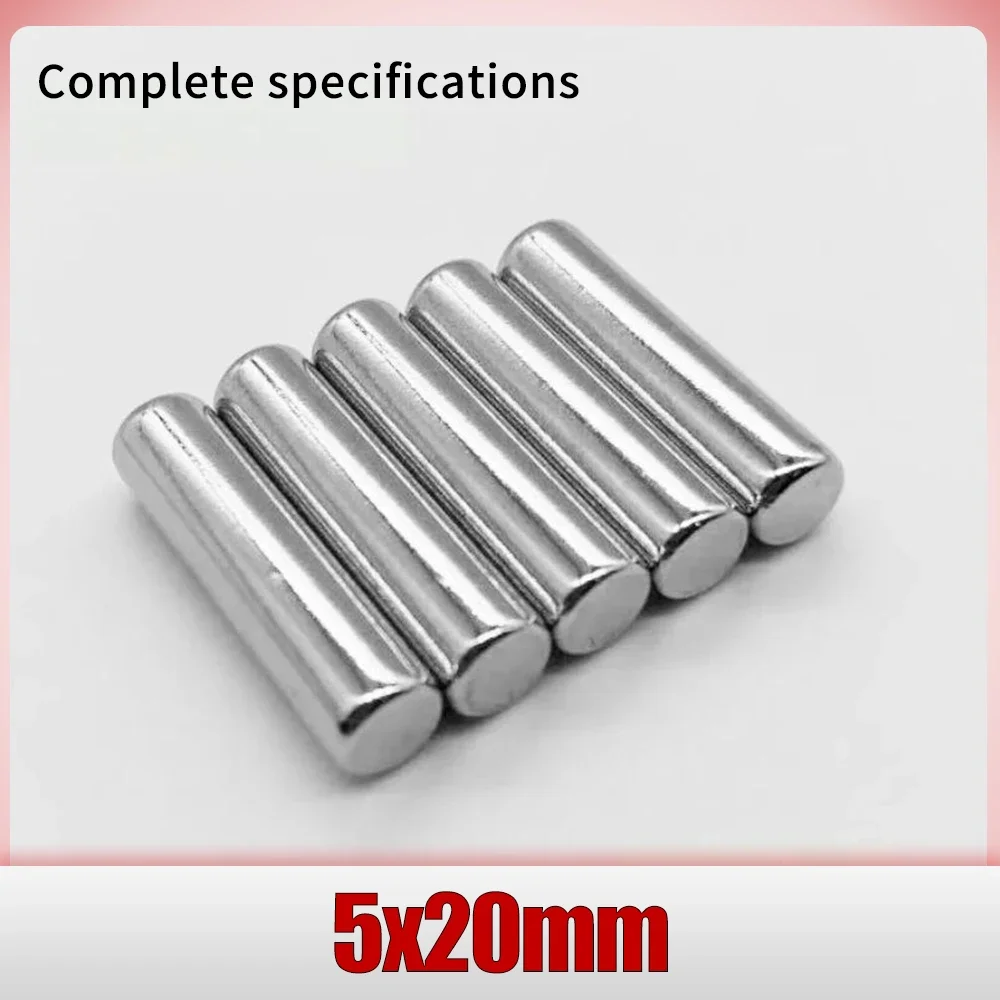 

5~150PCS 5x20 mm Rare Earth Magnets Diameter 5x20mm Small Round Magnets 5mm X 20mm Permanent Neodymium Magnets strong 5*20 mm