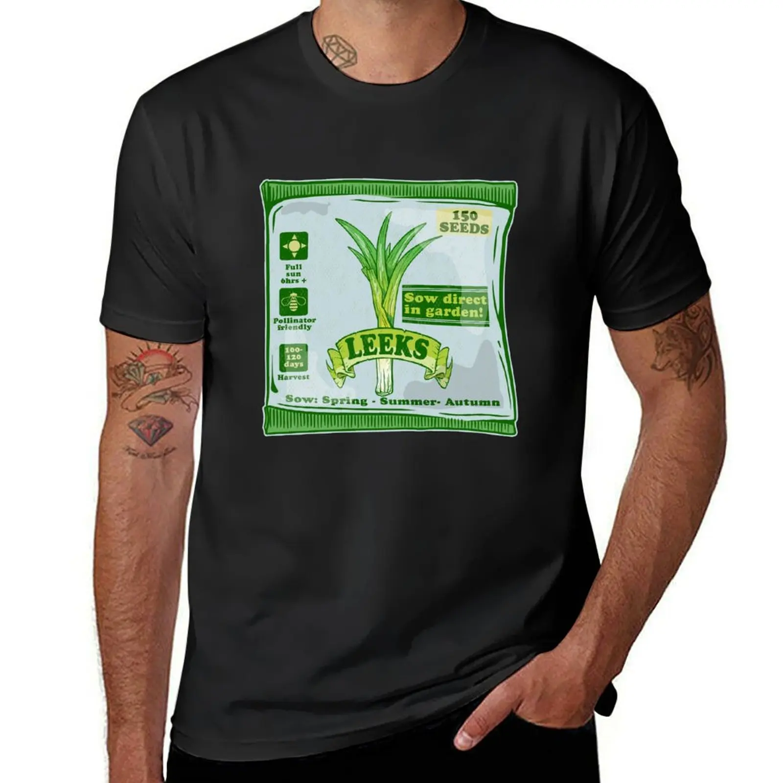 Leek seeds T-Shirt quick-drying graphics blanks plain t shirts men