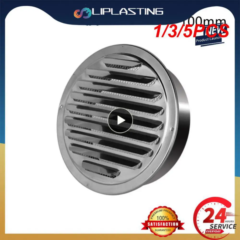 

1/3/5PCS Stainless Steel Exterior Wall Air Vent Grille Round Ducting Ventilation Grilles 70/80/100/120mm Air Vent