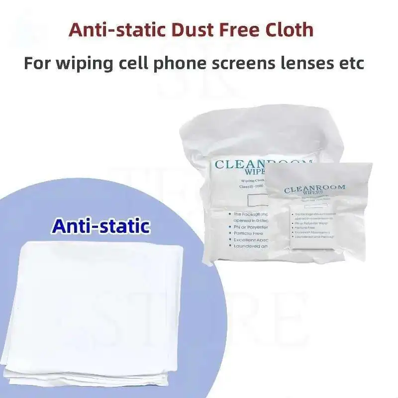 10x10cm Ultra-Fine Non-Dust Wiping Tissue Drawer Design Anti Static Paper Polyester Fiber Cloth for Camera Lens Screen Clean