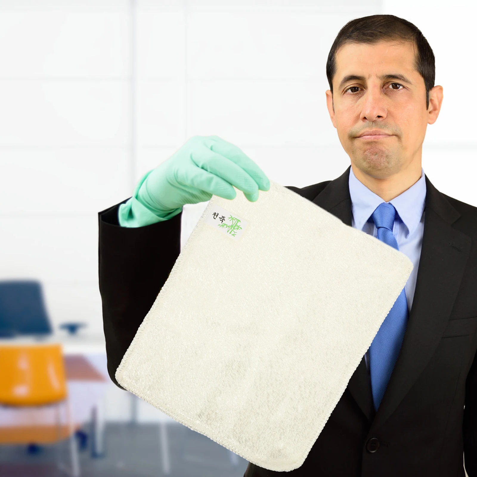 

10pcs Thick Bamboo Fiber Dishcloth Towels Super Absorbent Cleaning Rags Wash Cloths Kitchen Use Water Absorbent Multipurpose