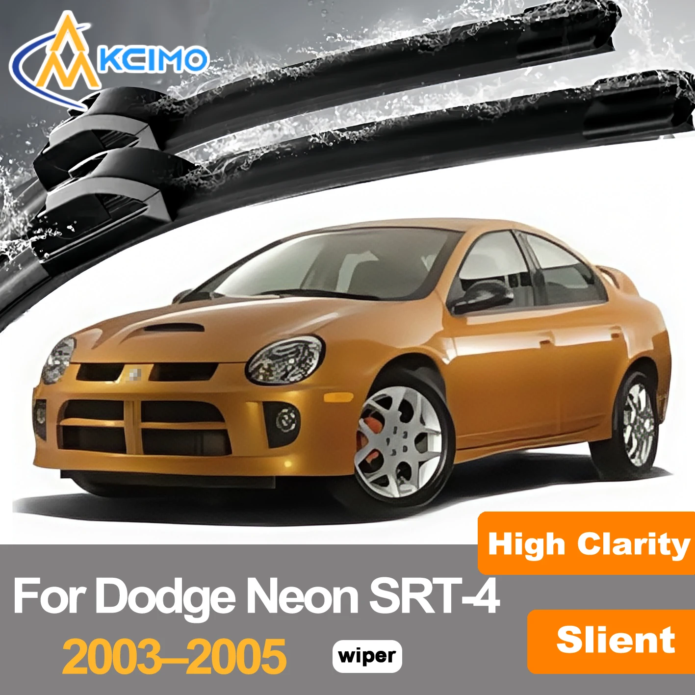 

2-Pieces Windshield Wipers For Dodge Neon SRT-4 2003–2005 Front Wiper Blades Exact Fit All-Season Rubber Replacement Pair