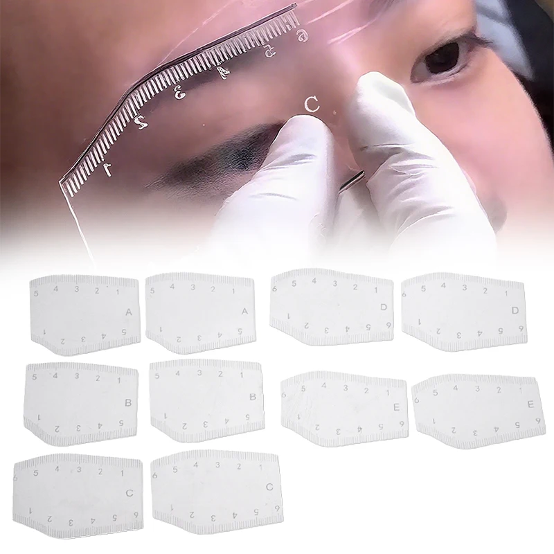 Herramientas de maquillaje para tatuaje de cejas para principiantes, diseño rápido de cejas, regla auxiliar de posicionamiento, accesorios de tatuaje