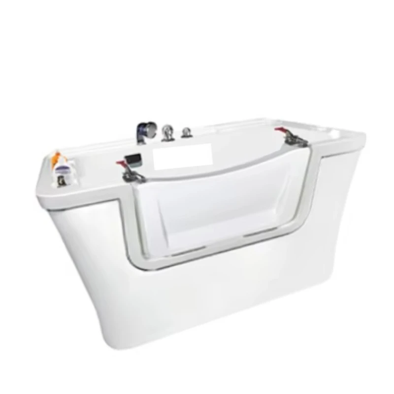 

Pet Spa Bathtub Multifunctional Adjustable with Surfing and Colorful Lights Dog Bathtub for Pet Salon