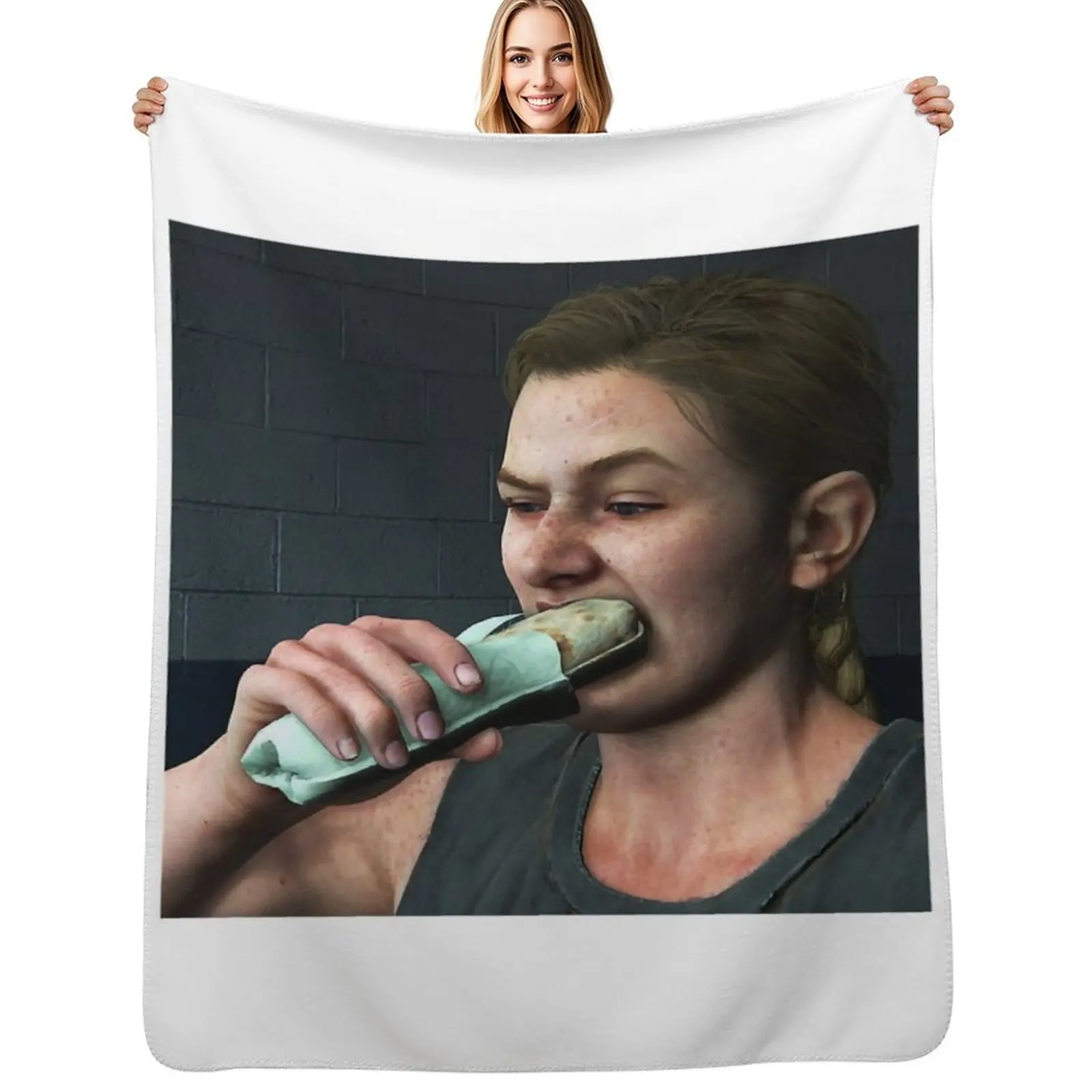 

Abby and her burrito Throw Blanket Kid'S Soft Plush Plaid Tourist for sofa Blankets