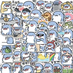 10/30/50PCS Cartoon Cute Shark Graffiti Waterproof Sticker Personalized Creative Decoration Refrigerator Cup SkateboardWholesale