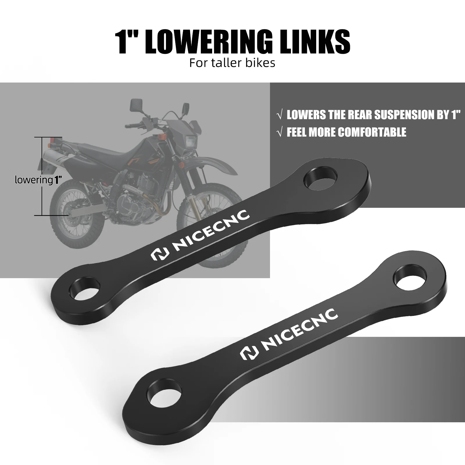 For Suzuki DR650S DR650SE 1996-2024 Lowering Link 1