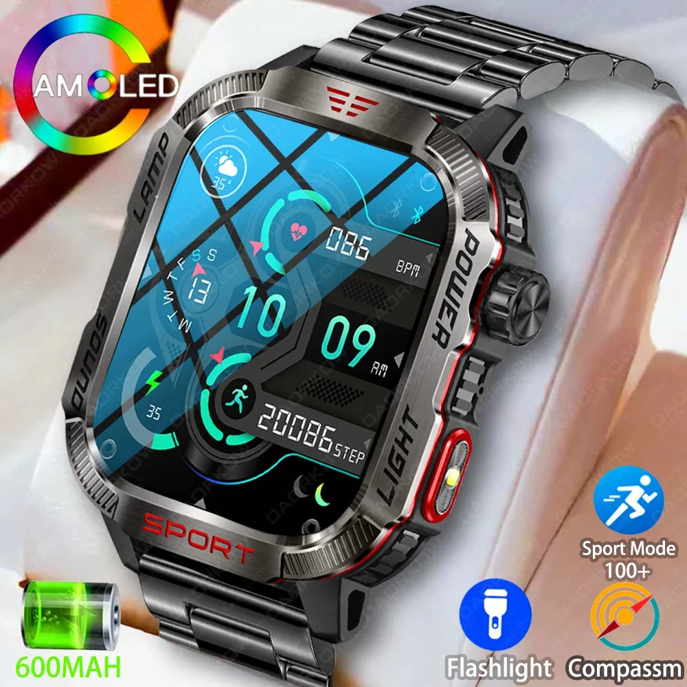 2024 New Men's Smartwatch 2.01 Inch HD Screen 600mAh Battery. Bluetooth Call. Voice Assistant Sports Fitness Waterproof. Stylish