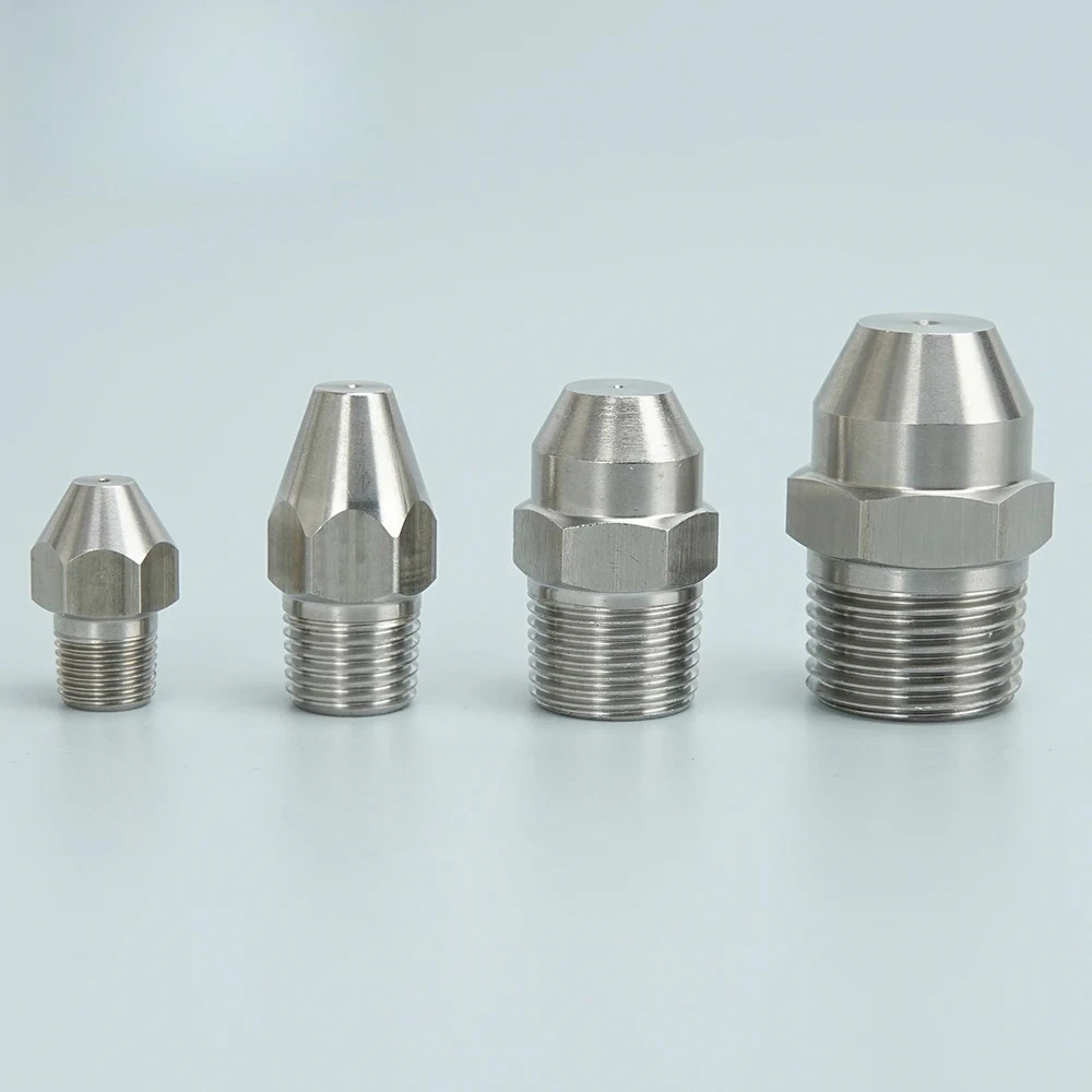 SS304 Universal Linear Nozzle 0 Degree Liquid Column Flow Tip High Pressure Cleaning Cutting Cone Nozzle 1/8