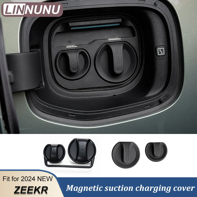 

LINNUNU For ZEEKR 001 Zeekr 009 007 X New styling Charging Port Magnetic suction Protect Cover Waterproof Anti-dust Rubber Cap
