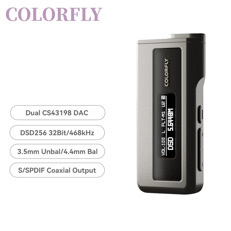 COLORFLY M2 TI Dual CS43198 Portable USB DAC/AMP Decoder Headphone Amplifier