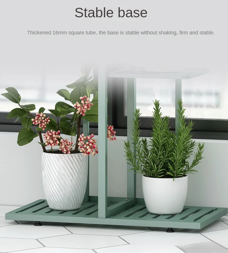 Iron Flower Rack Balcony Storage Rack Indoor Living Room Minimalist Modern Floor Standing Multi-layer Flower Pot Rack