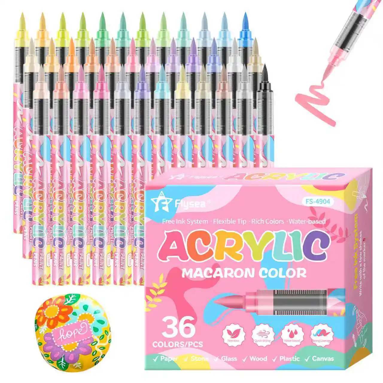 12-48-colors-flysea-acrylic-skin-macaroon-color-marker-soft-head-painted-for-wood-ceramic-festival-diy-box-gfit-art-supply
