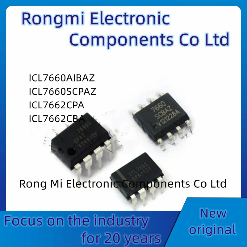 10pcs/lot ICL7660AIBAZ SOP8 ICL7660 7660AIBAZ ICL7660SCPAZ DIP ICL7662 ICL7662CBA ICL7662CPA CMOS Voltage Converters IC SOP-8