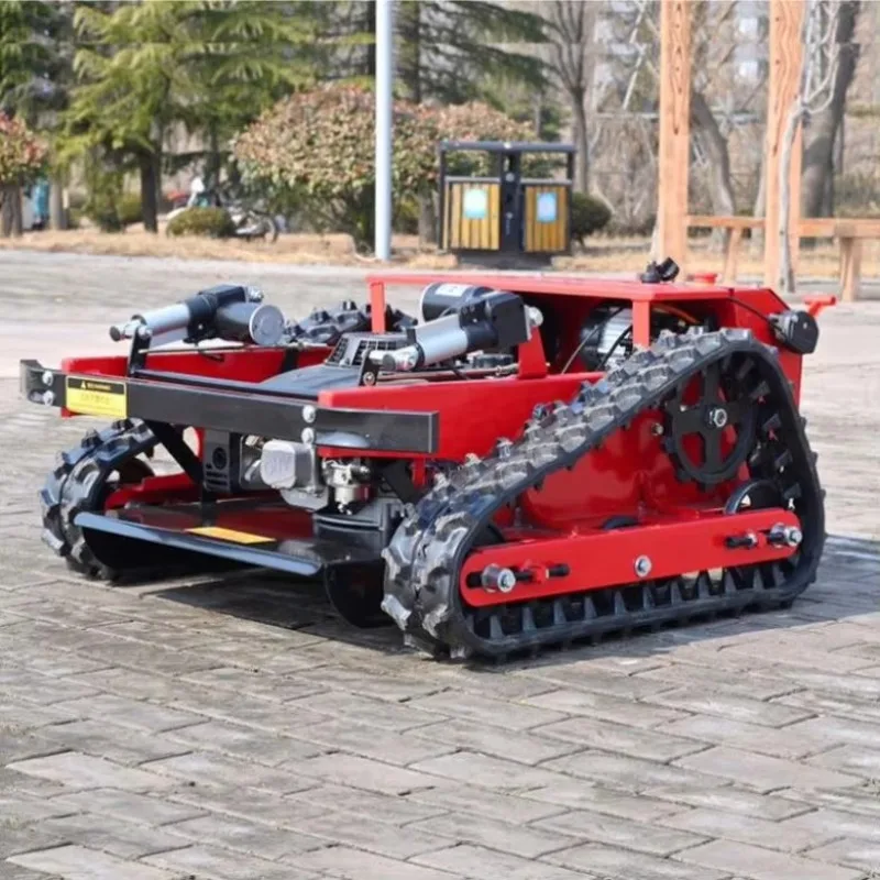 Lawn Mower RC Slope Lawn Mower Tracked All Terrain Remote Control  Weed Mowing Machine