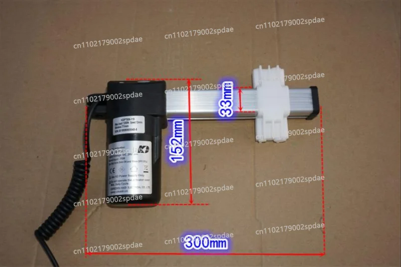 77Mm Stroke 29V Dc Screw Electric Slider Lifting Motor Push Rod 1200N 24V29V