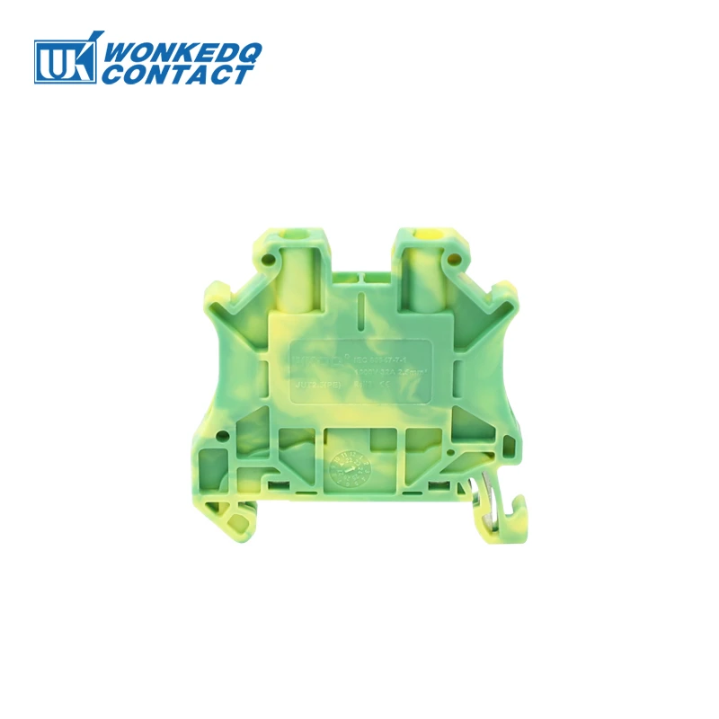 UT 2.5-PE Hexagon Socket Screw Terminal Block Din Rail Installation Copper Wire Connector Self-locking 2.5mm² 26-12AWG UT2.5-PE