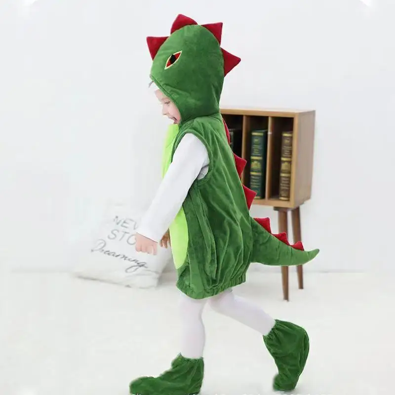 Costume de dinosaure de Noël pour enfants, animal mignon, cosplay, déguisement pour garçons et filles, habillage de fête pour enfant