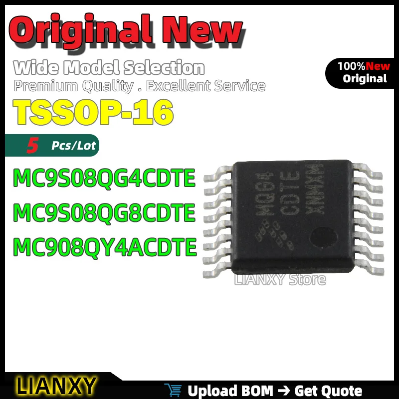 

5pcs TSSOP-16 MC9S08QG4CDTE MC9S08QG8CDTE MC908QY4ACDTE Microcontroller New Original