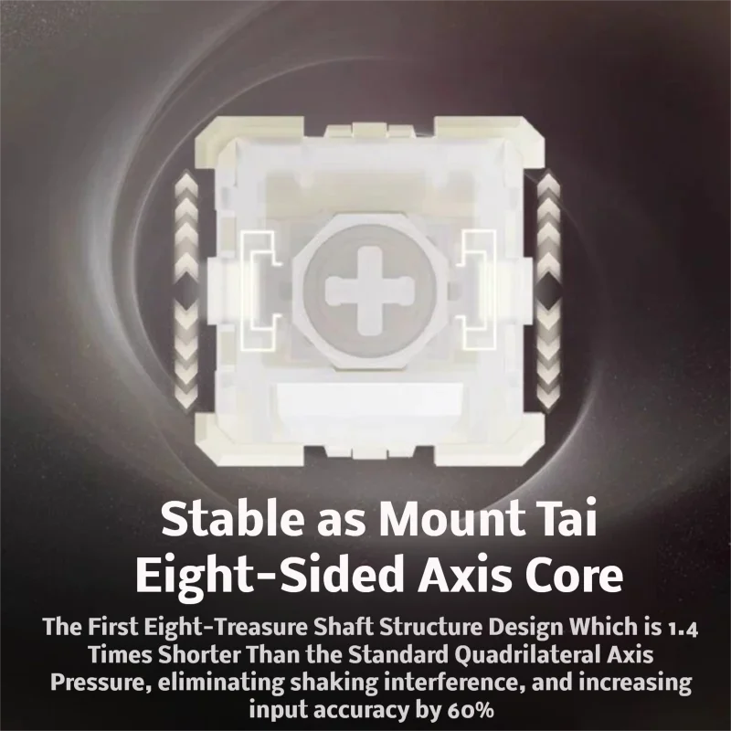 WuqueStudio WS Flux HE Switch Drum Version 35gf Factory Lubrd مفتاح خطي مغناطيسي HE لوحة مفاتيح مغناطيسية مفتاح مخصص PA66 #4