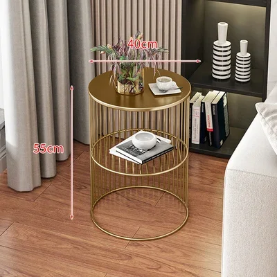 High Quality Nordic Small Marble Coffee Table Side Corner Living Room Round Tea Tables Simple Modern Bedside Furniture