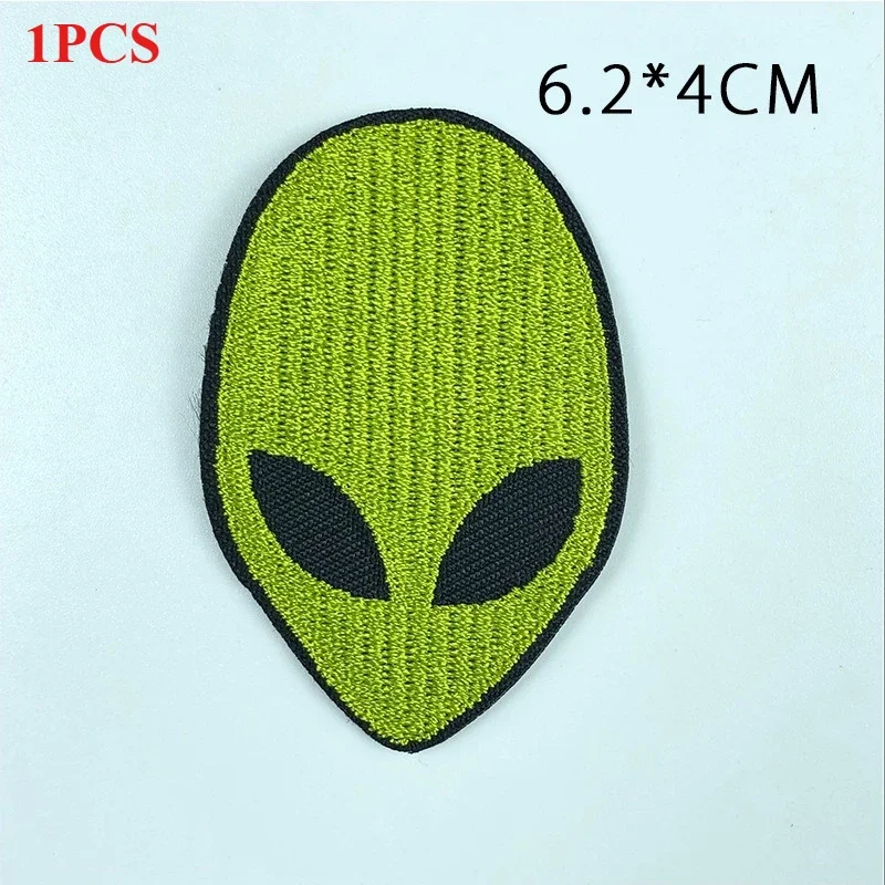 

Cartoon Alien Cloth Sticker Children's Clothing Accessories English Letter Alien Head Adhesive DIY
