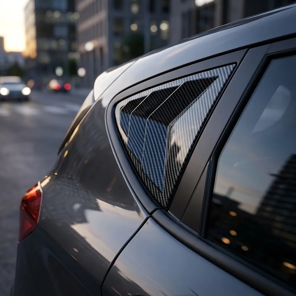 Rear Glass Shutter Cover Carbon Fiber for ford for fiesta MK7 Stable Characteristics Easy Installation High Reliability